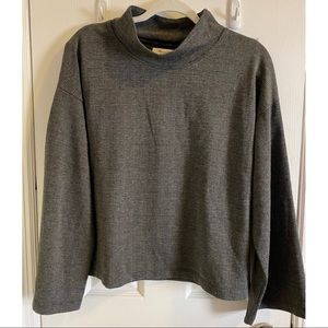 Madewell gray mock neck top